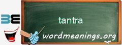 WordMeaning blackboard for tantra